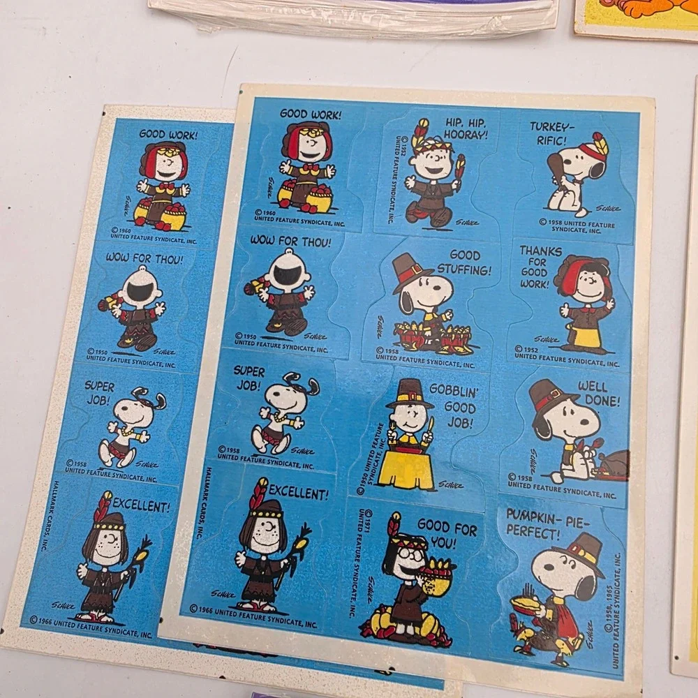 Vintage Sticker Lot Disney Winnie Pooh Tigger Peanuts Snoopy Garfield Hallmark
